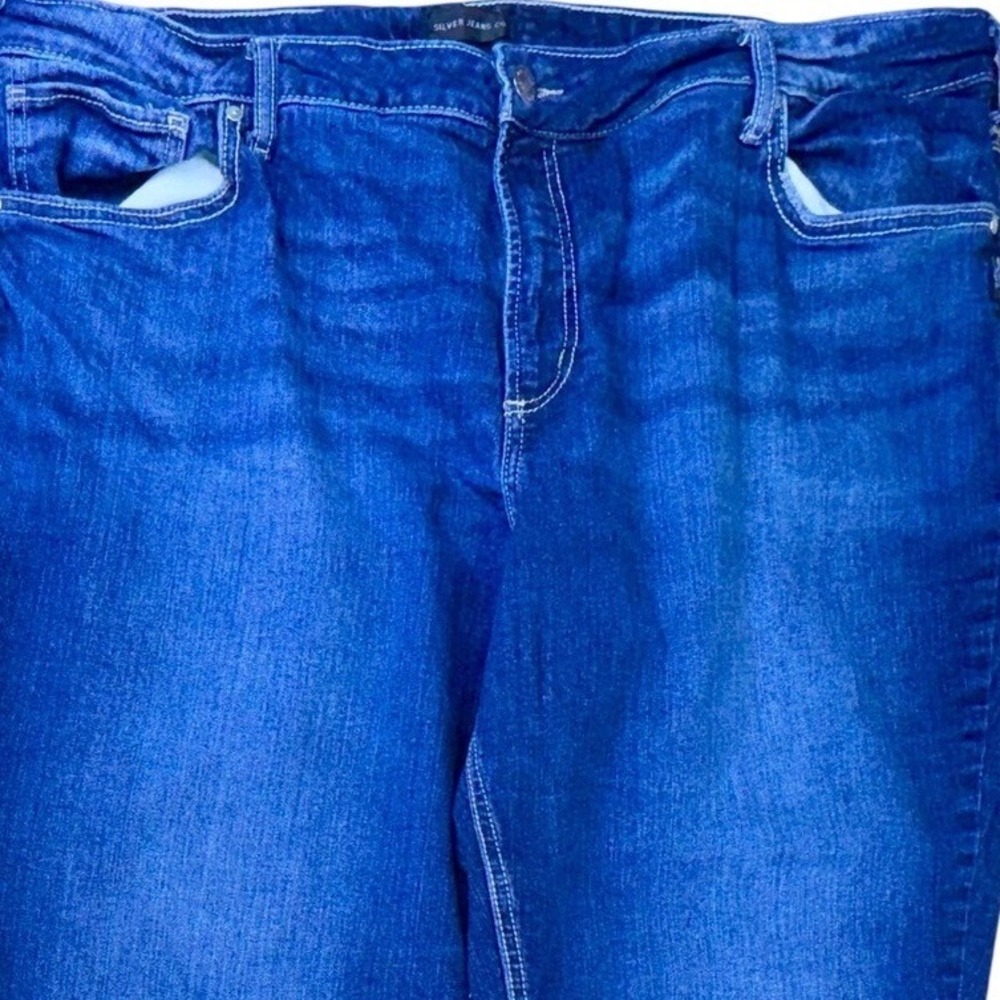 Silver Jeans Co. Suki Bootcut Women's Plus Size 24W L31 Blue Denim Stretch Jeans